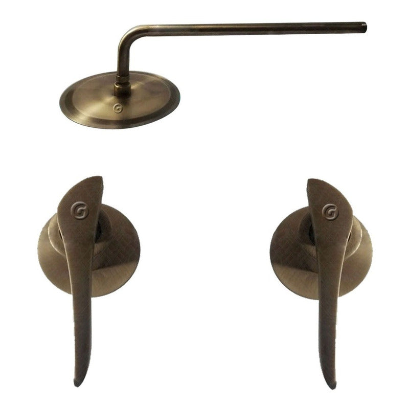 Mezclador Ducha Vintage Bronce Antiguo Con Ducha