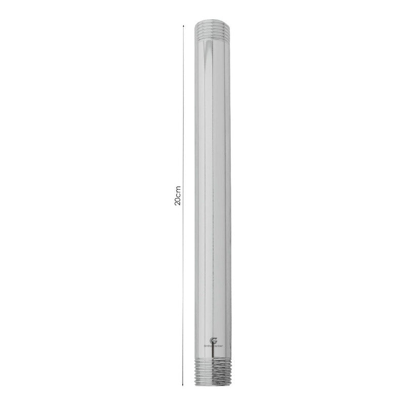 Tubo Redondo Ducha De Techo Acero 20cm