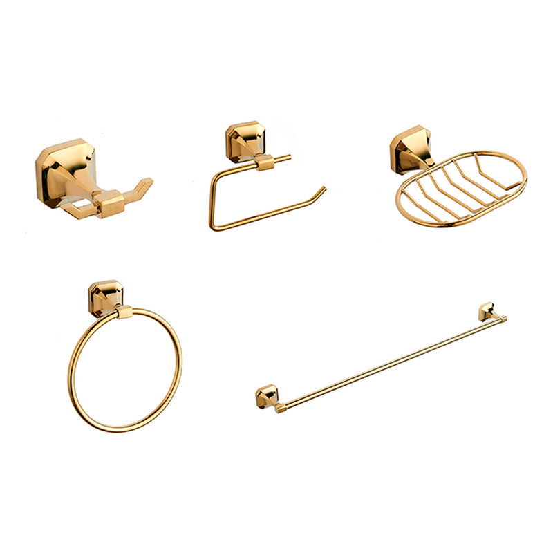 Juego Accesorios Para Baño Dorado Tennesse X5