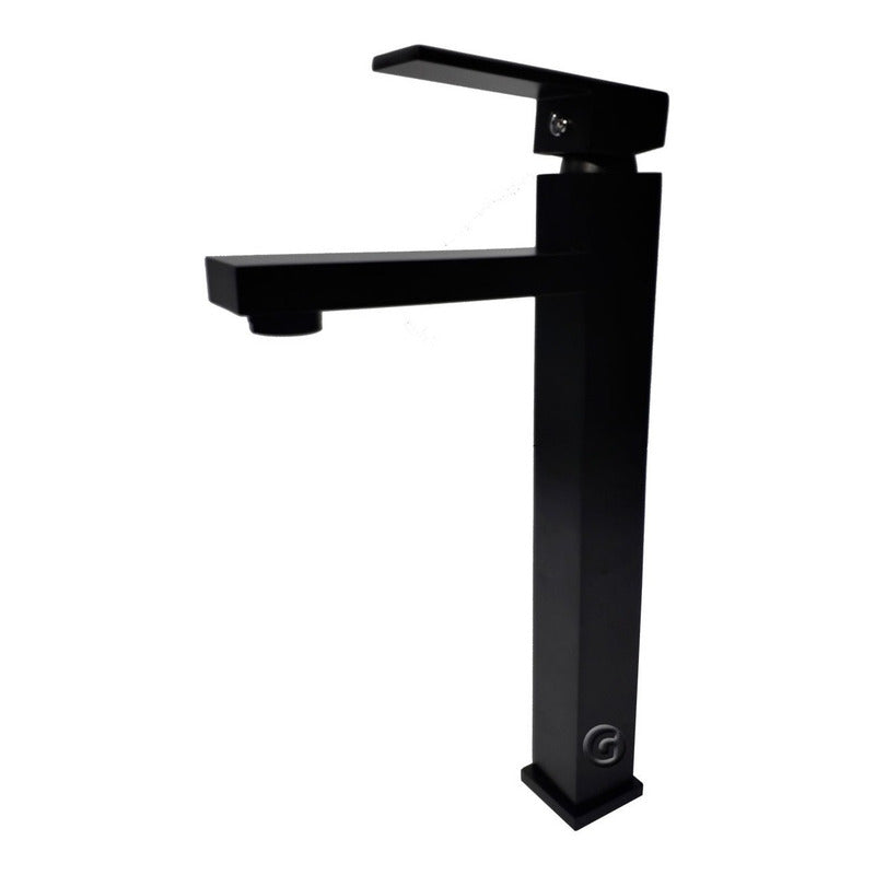Griferia Monocontrol Lavamanos Cuadrado Negro Mate