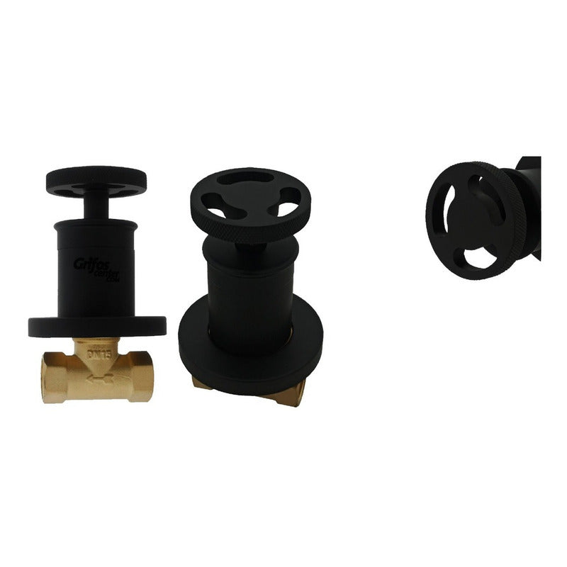 Manija/registro Para Ducha Industry Black Vintage