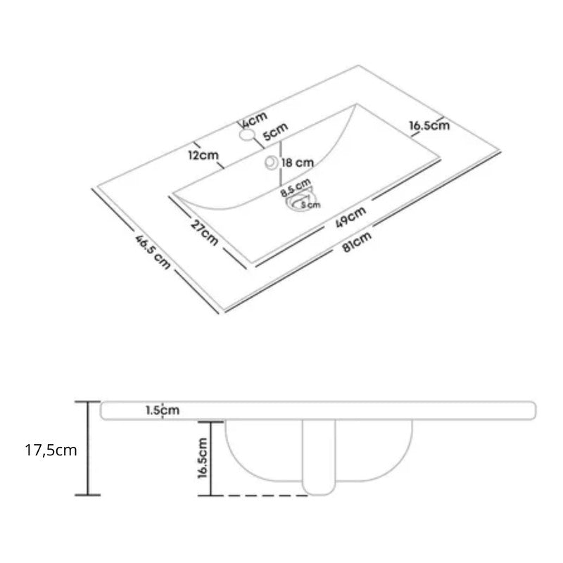Kit Placa Lavamanos 81*46.5cm+griferia Monocontrol+pushflex2