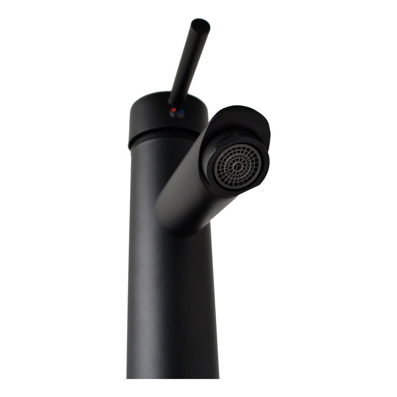 Griferia Lavamanos Alta Tubular Negra