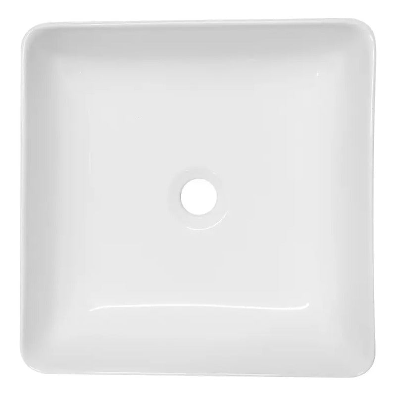Lavamanos Sobreponer Blanco Cuadrado 38,5*38,5*14cm