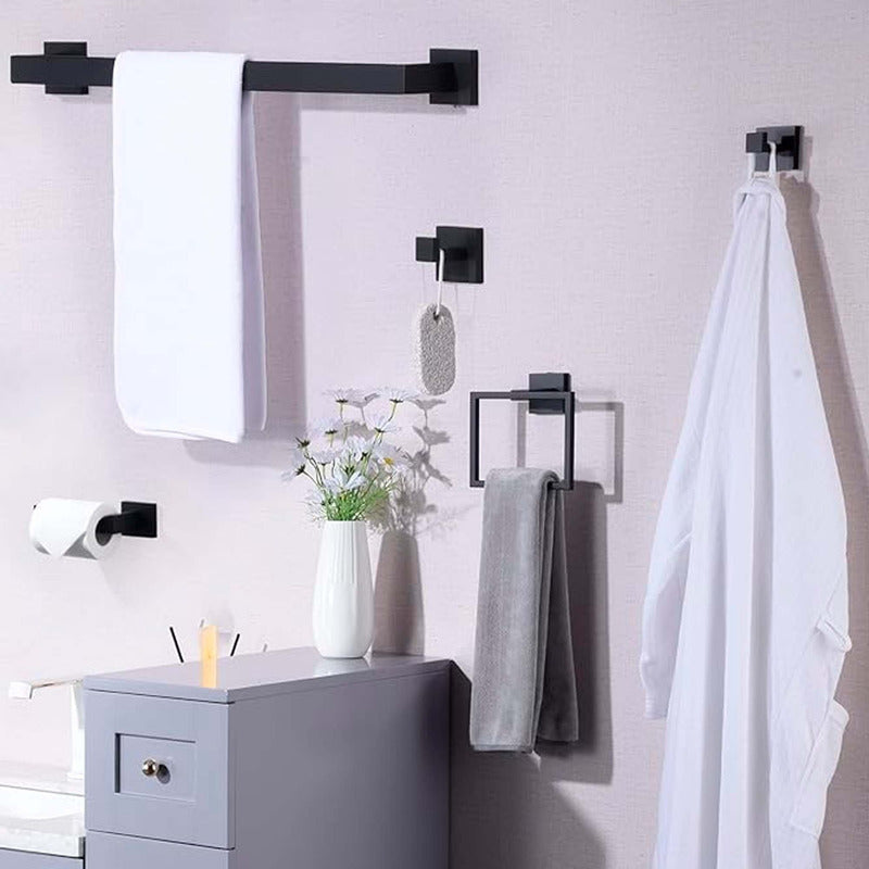 Accesorios Para Baño X5 Plano Piezas Negro Mate