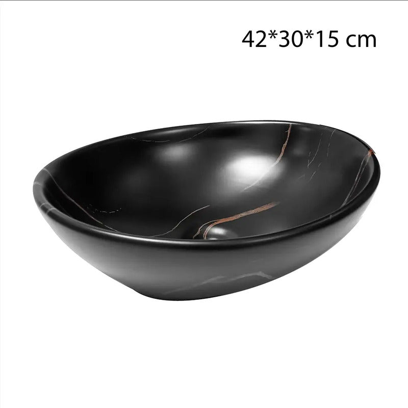 Lavamanos Ovalado Sobreponer Negro