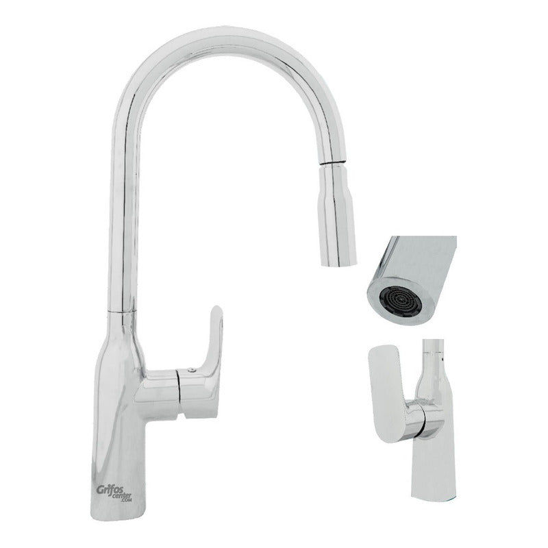 Grifería Lavaplatos Monocontrol Extraíble Lujo Pyxis B
