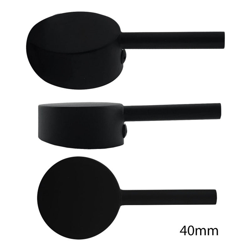 Repuesto Manija Para Grifería Monocontrol Redonda Negra 40mm