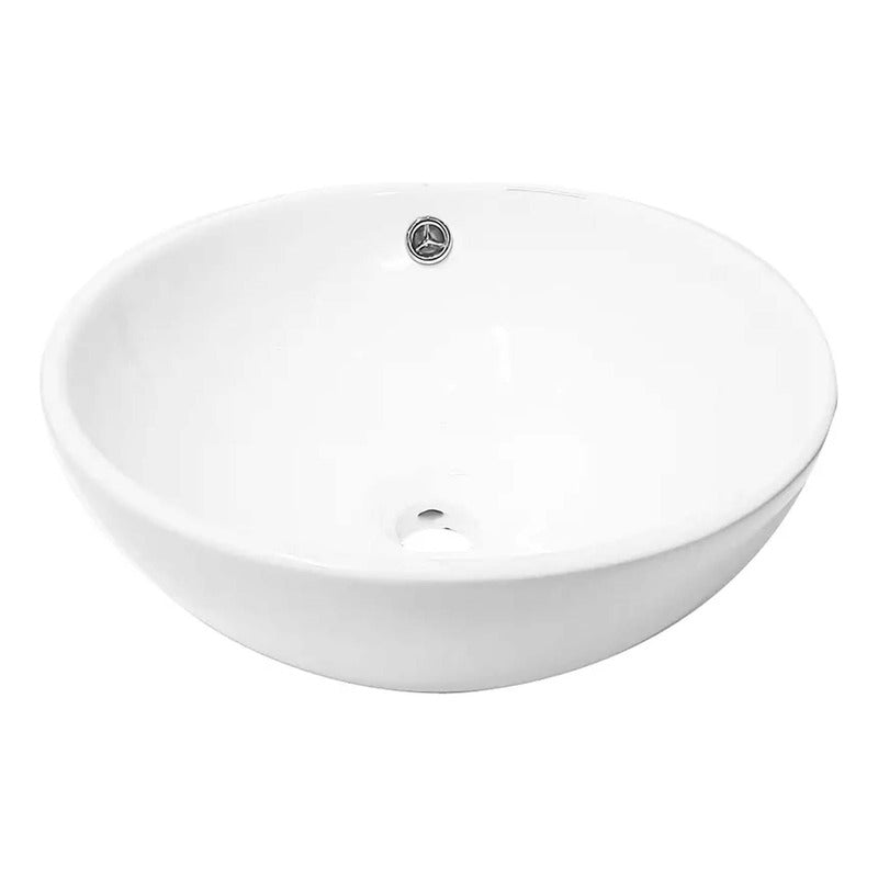 Lavamanos Redondo En Porcelana Blanco 38.5*38.5*16.5