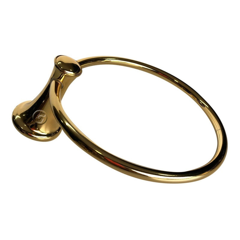 Toallero De Baño Aro Vintage Acabado Oro Laton