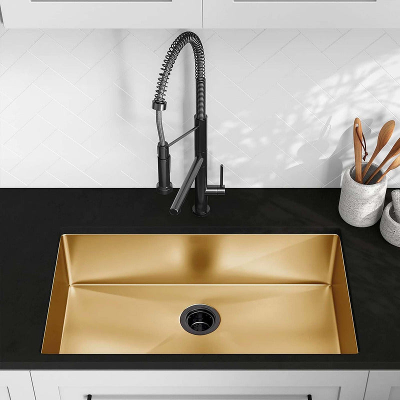 Lavaplatos En Acero Inox. Oro 70*45*21cm Oro Vintage