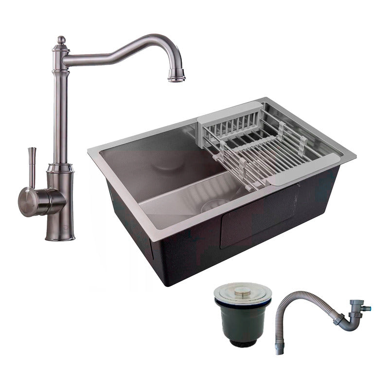 Combo Lavaplatos 70*45cm+griferia Lvp Fraya+accesorios