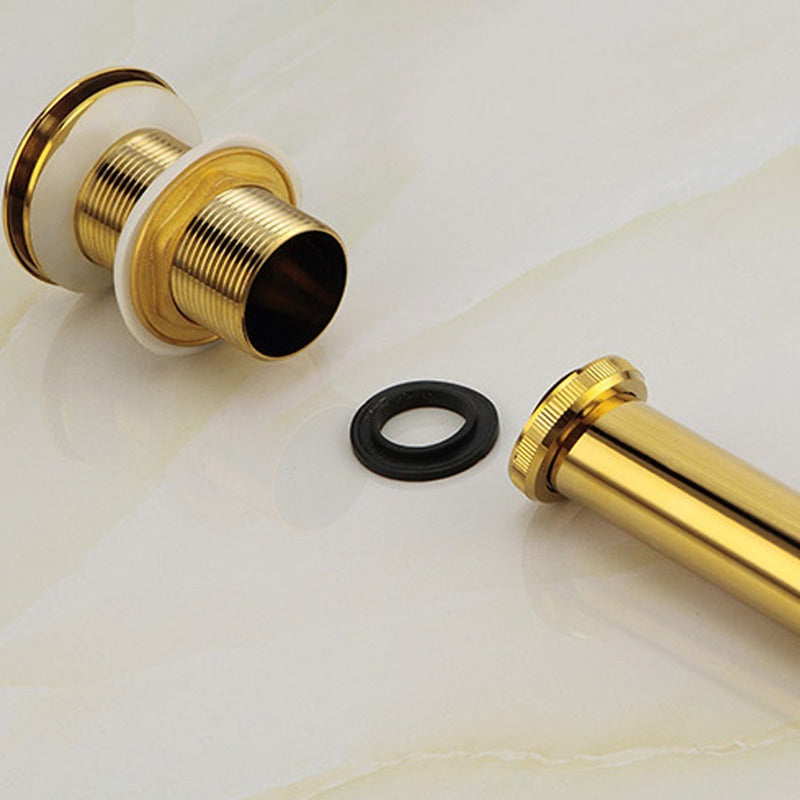 Desagüe De Push Lavamanos Dorado