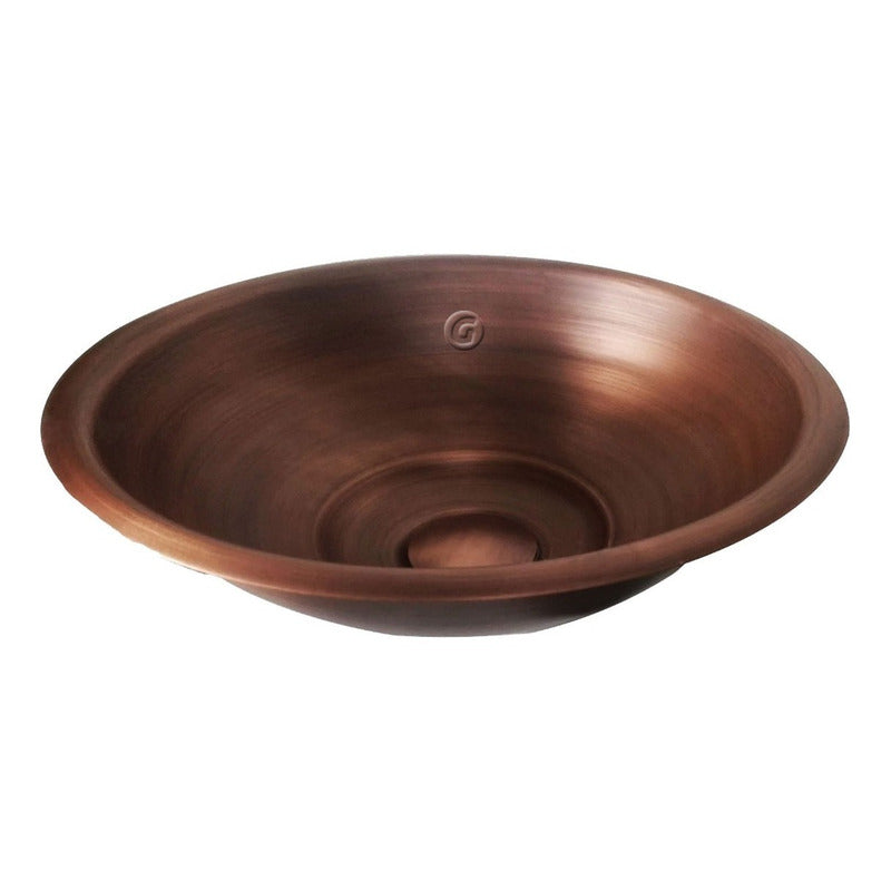 Lavamanos Redondo Vintage 40cm Cobre Antiguo
