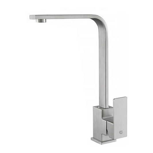 Grifería Monocontrol Lavaplatos Cuadrada Cuello En  L