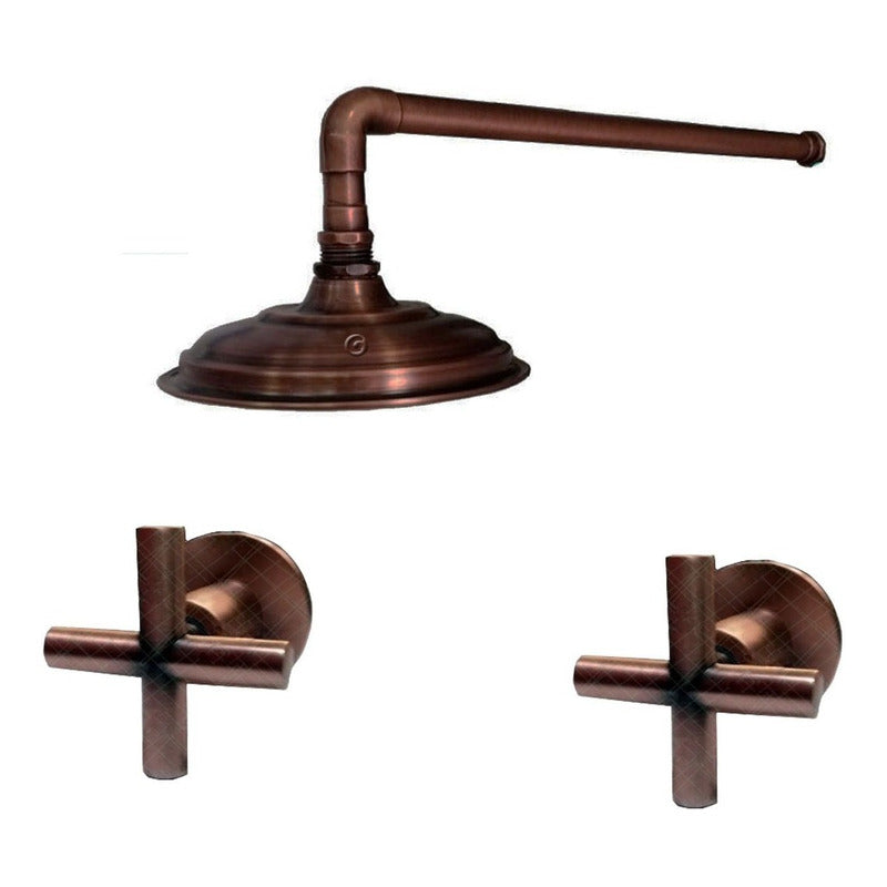 Mezclador Ducha Vintage Cobre Antiguo + Ducha