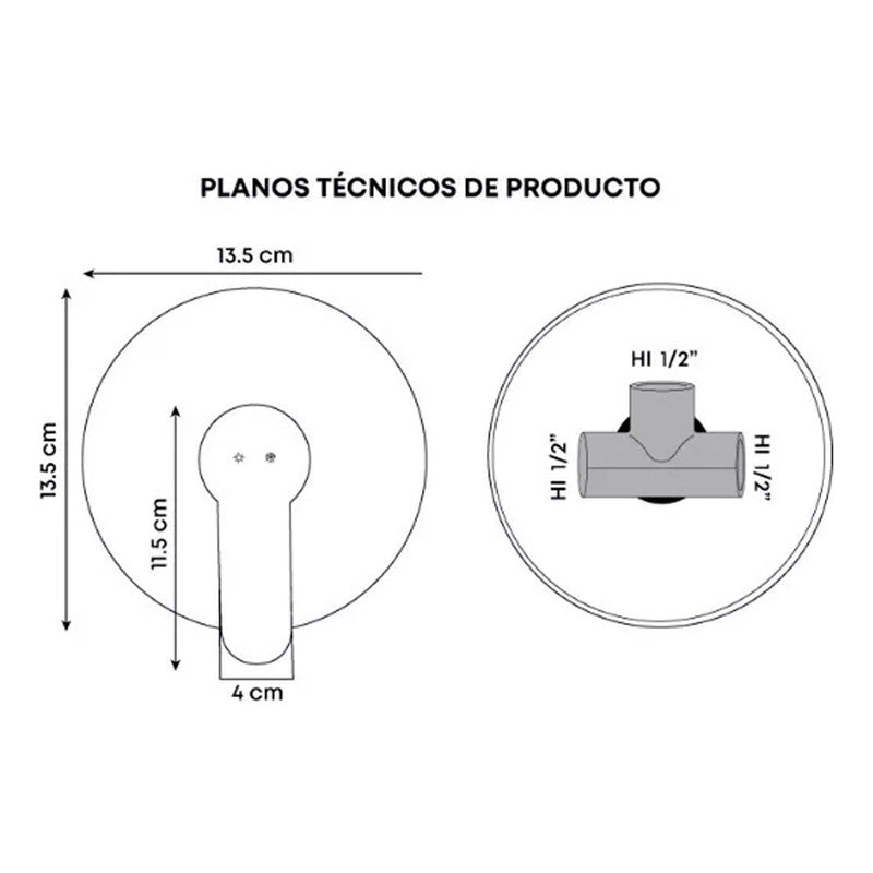 Grifería Mezclador Ducha Monocontrol