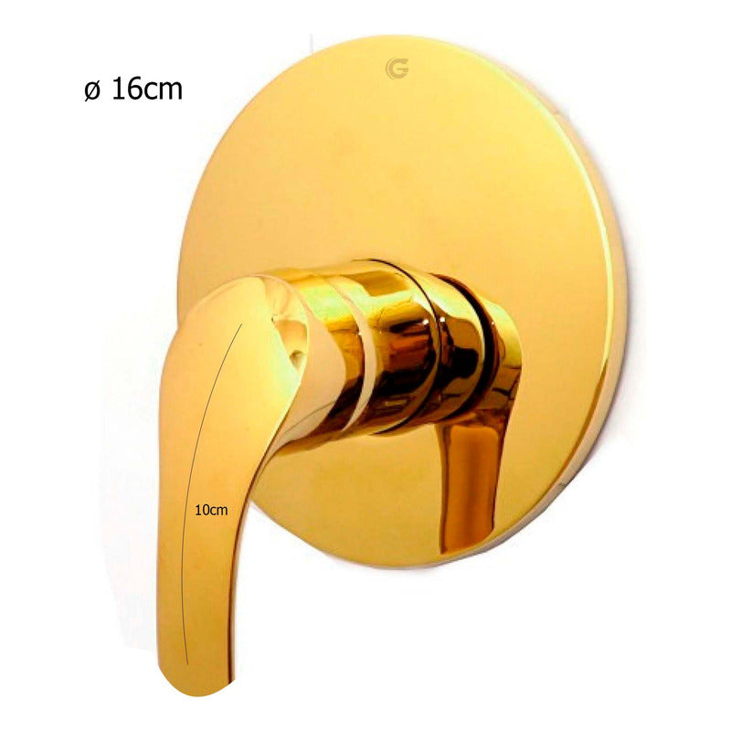 Monocontrol Ducha Negro Noruega Gold Vintage