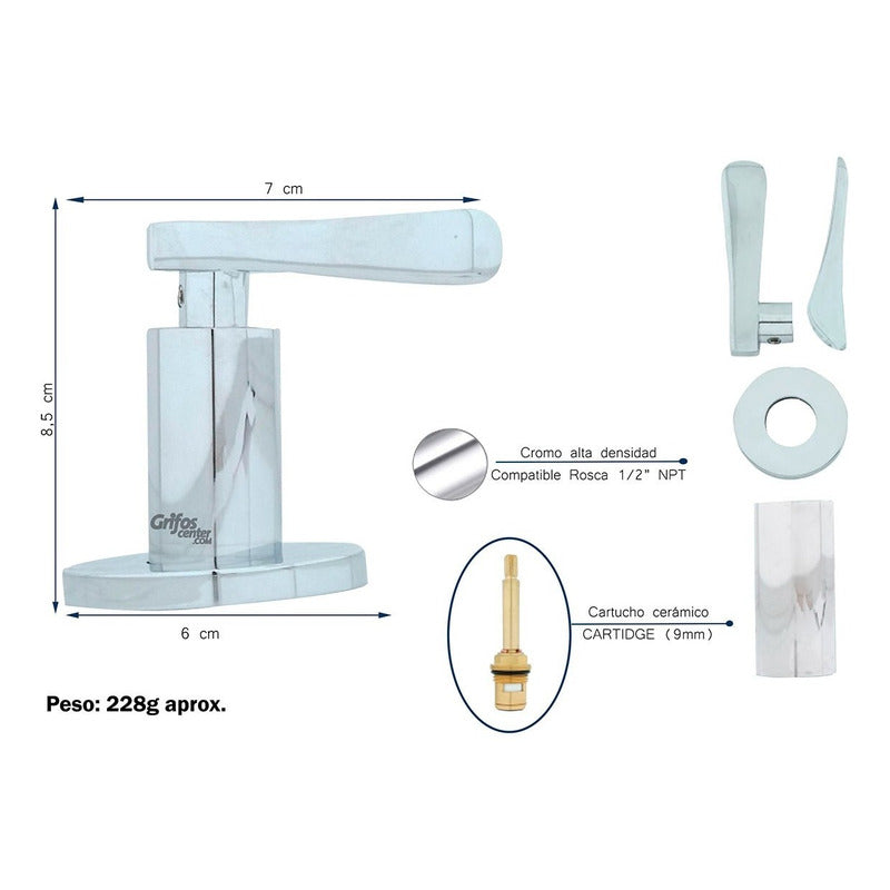 Manija/registro Para Ducha De Lujo Wing
