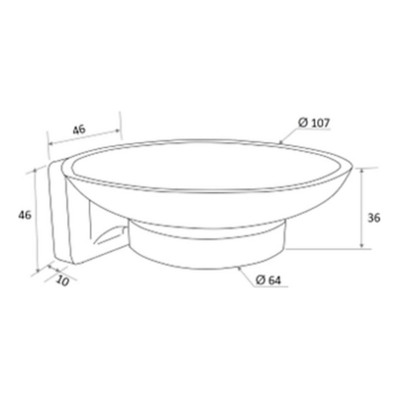 Jabonera - Porta Jabón Para Baño Lucca Cromo