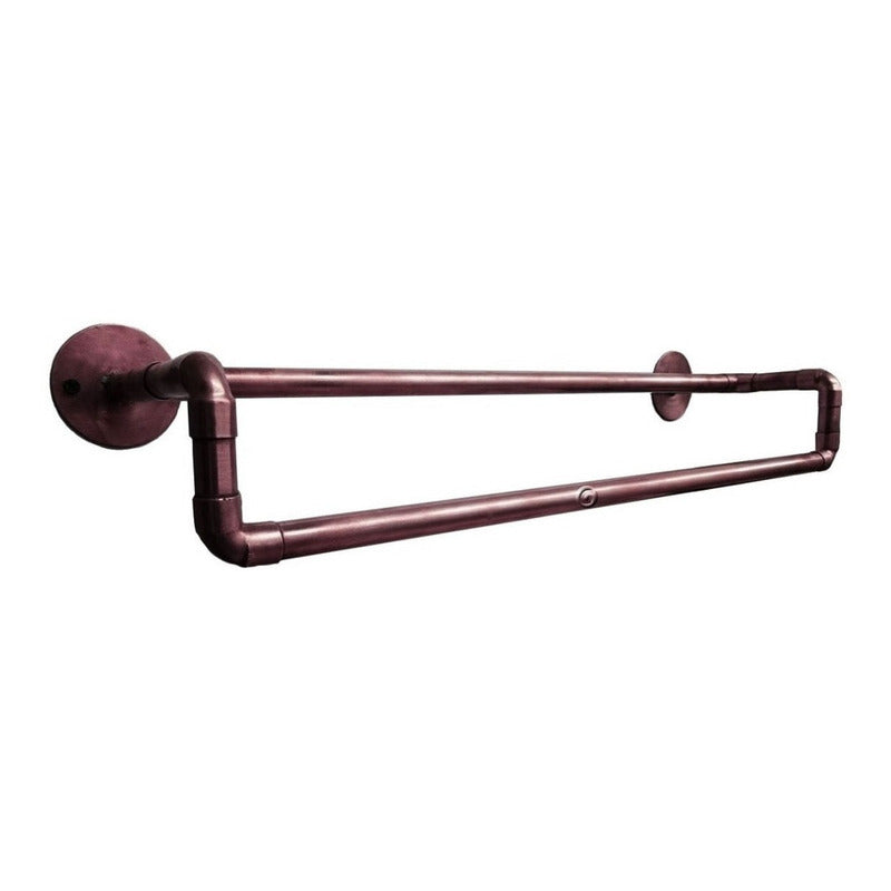 Toallero Doble Cobre Antiguo