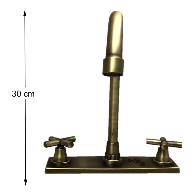 Mezclador Lavaplatos Vintage 8 Pulgadas Bronce Antiguo
