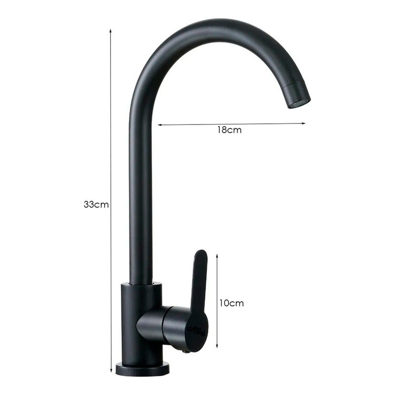 Combo Lavaplatos 60*45cm+griferia Lvp Negra Pala+ Accesorios