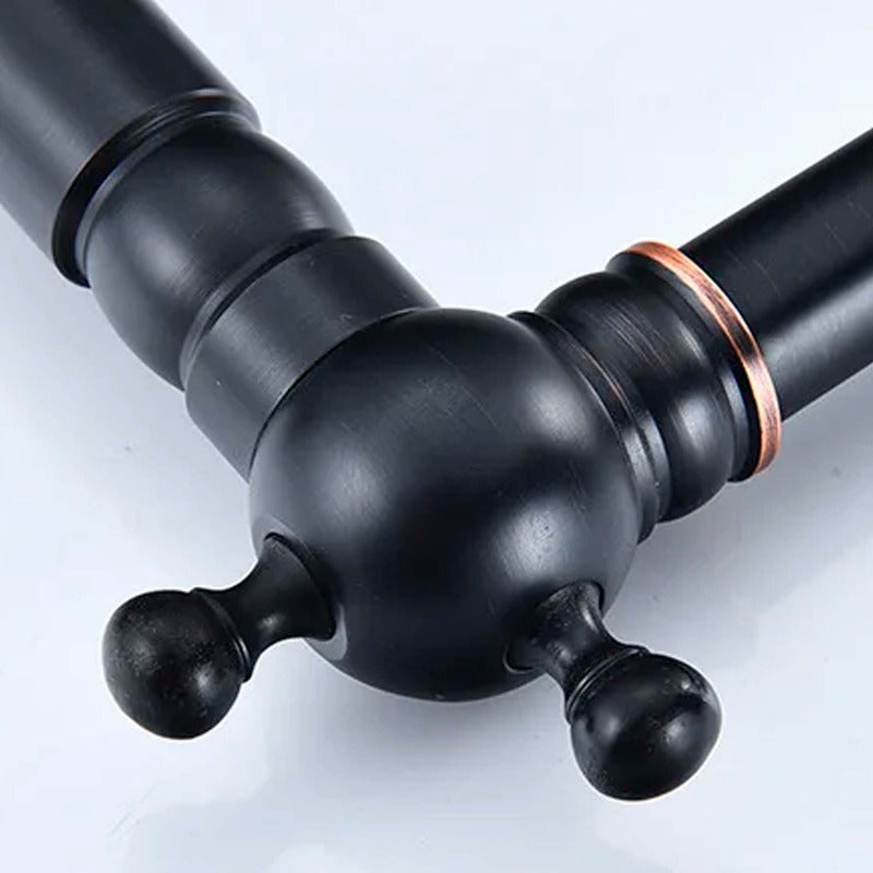 Grifería Monocontrol Lavamanos Alta Negro Cobrizo Vintage
