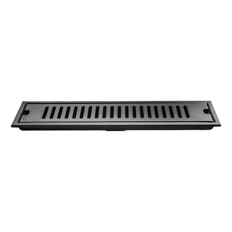 Rejilla Piso Rectangular Ladrillo De 80cm X 10cm Negro Mate