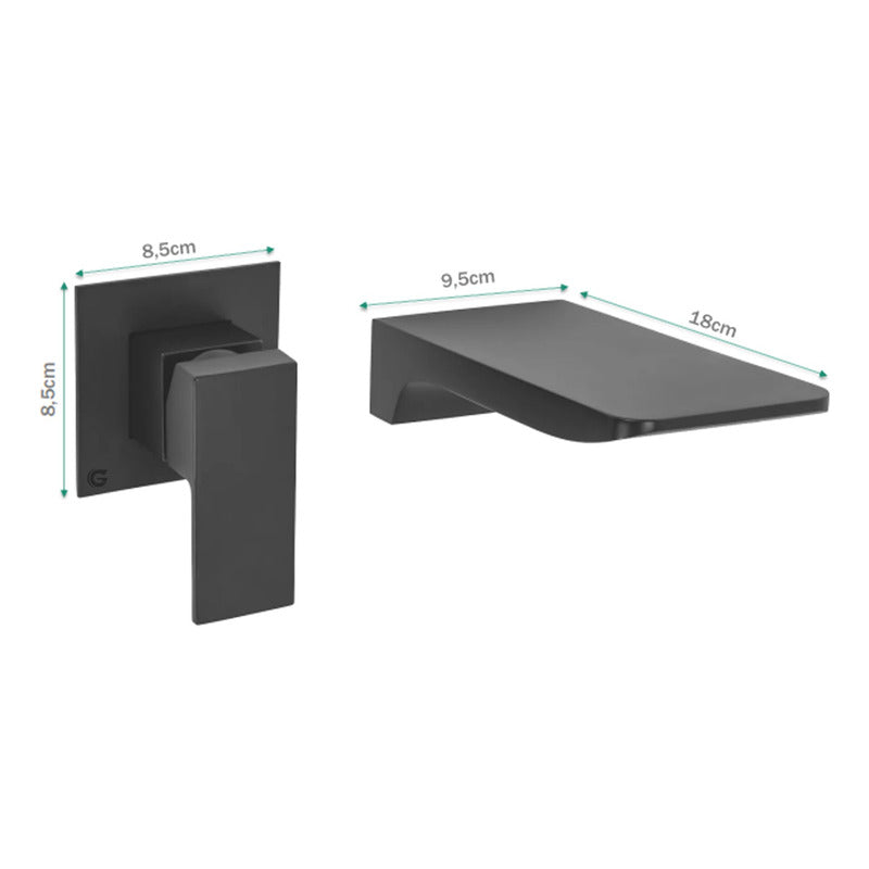 Grifería Monocontrol Para Lavamanos De Pared Gray Vintage