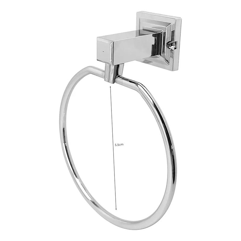 Juego Accesorios Baño 6 Piezas Cromo