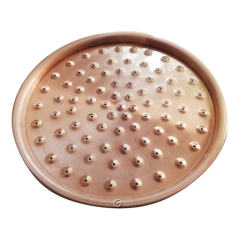 Ducha Vintage Cobre Natural 20cm Con Tubo