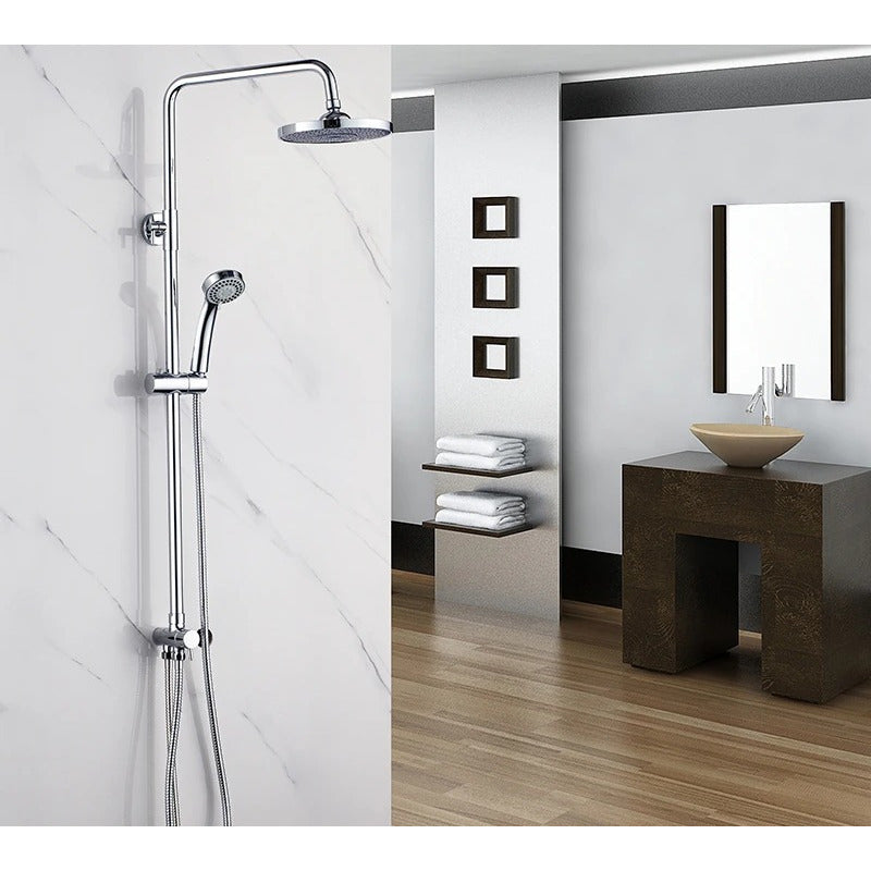 Columna De Ducha + Regadera + Teleducha Cromada