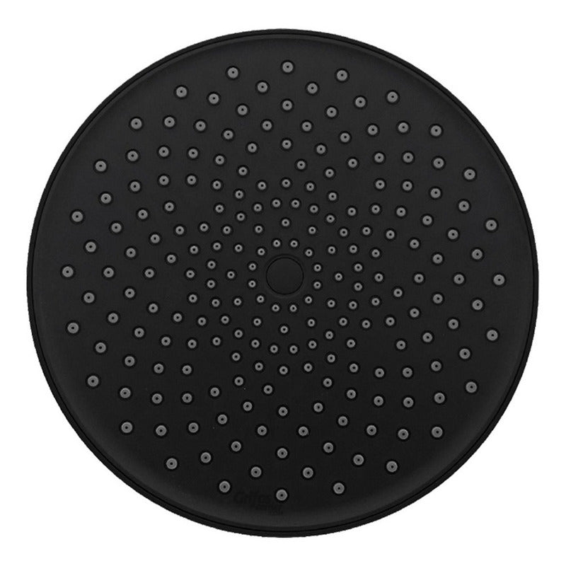 Regadera Ducha Redonda Negra Estilo Flor