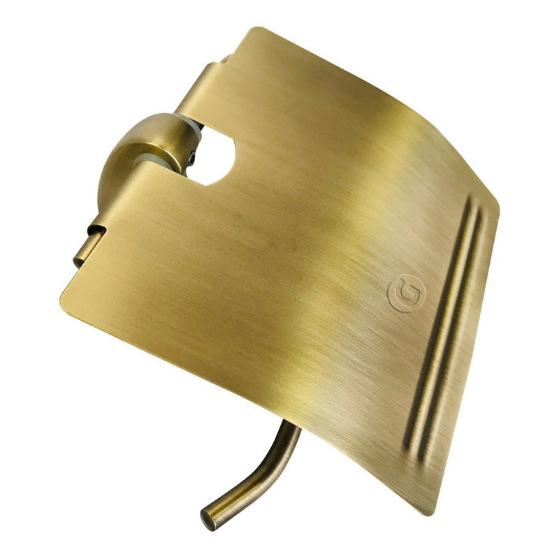 Papelera Vintage Baño Acabado Bronce Antiguo