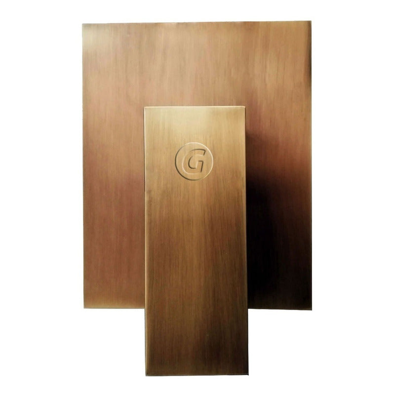 Monocontrol Cuadrado Para Ducha Vintage Bronce Antiguo