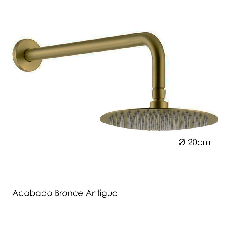 Kit Ducha Bronce Antiguo + Registro Manija Industry Vintage