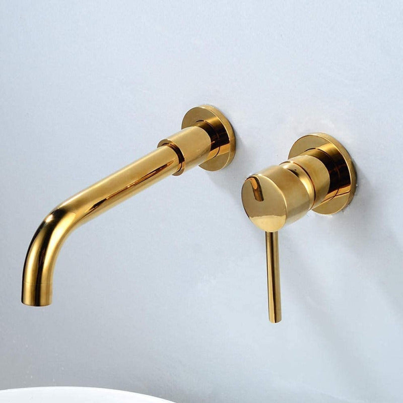 Grfieria Monocontrol Lavamanos Pared Oro Vintage