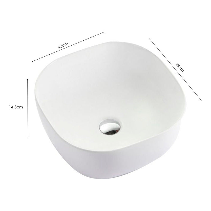 Lavamanos Ceramica Blanco Vessel 43*43*14,5cm