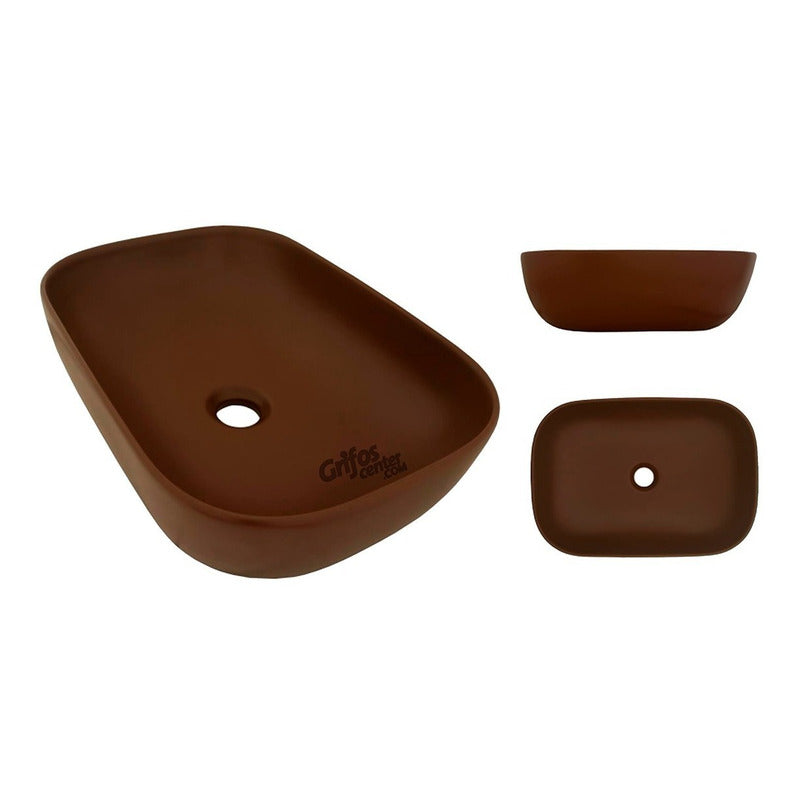 Lavamanos Rectangular Chocolate 48x40cm