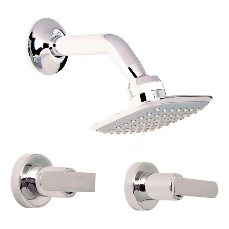 Kit Mezclador Ducha 8 Con Regadera Piana Cromada