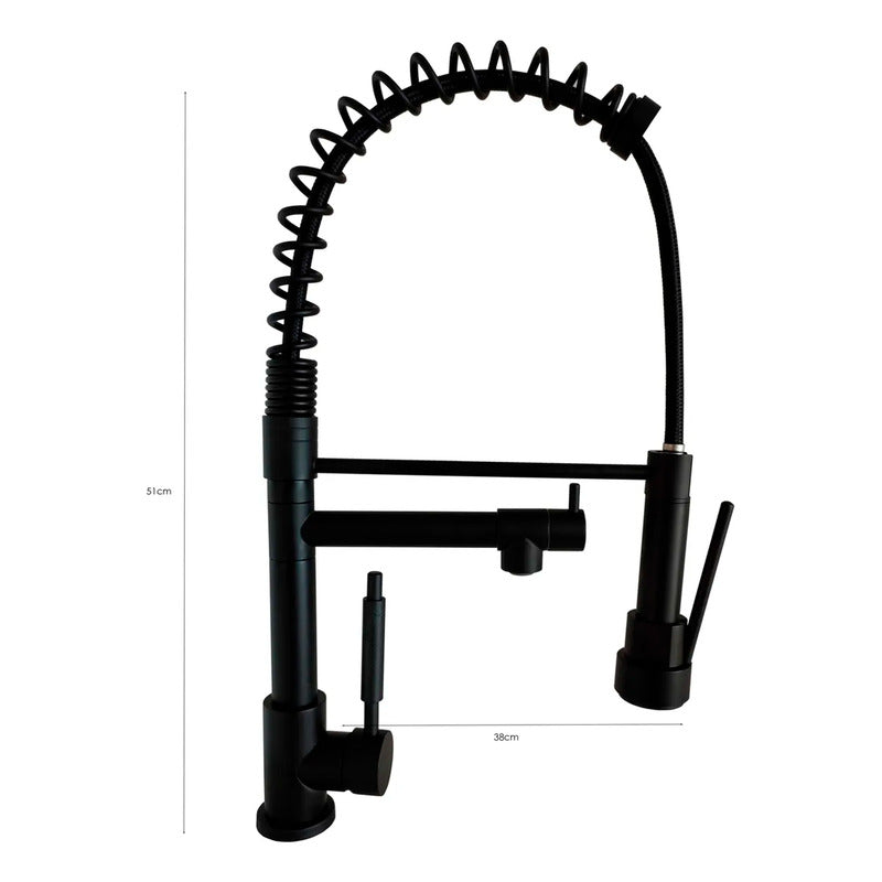 Combo Lavaplatos 51*45cm+griferia Lvp Negra 1905+ Accesorios