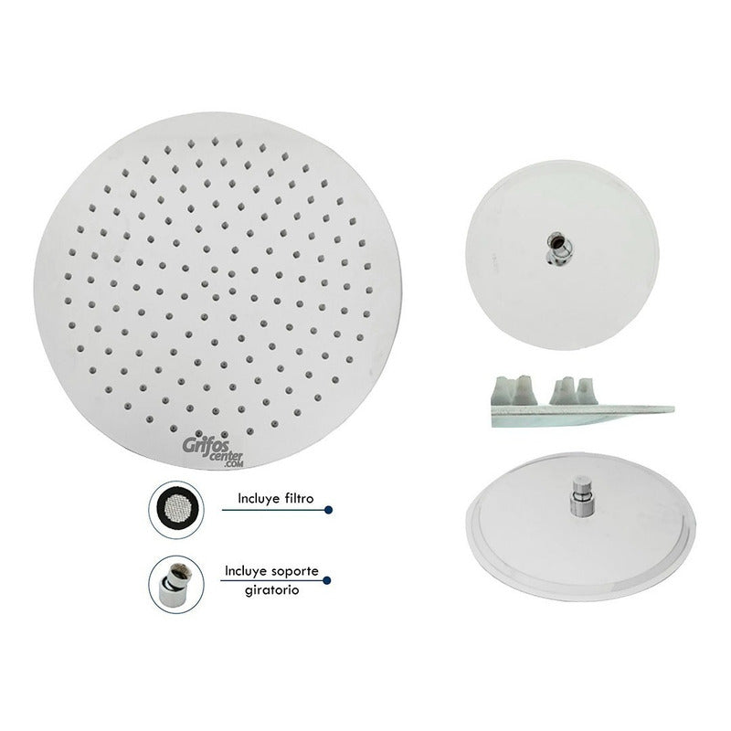Ducha O Regadera Redonda Acero 304-12puLG