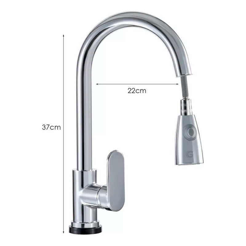 Combo Lavaplatos 60*40cm+grif.extraible Cromo+accesorios
