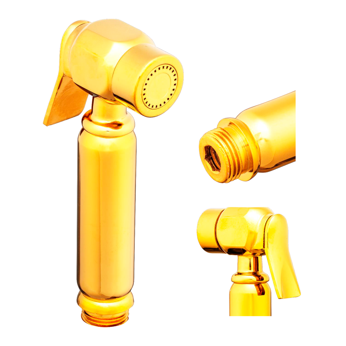 Ducha Bidet en Bronce Dorada Brillante Cilindrica