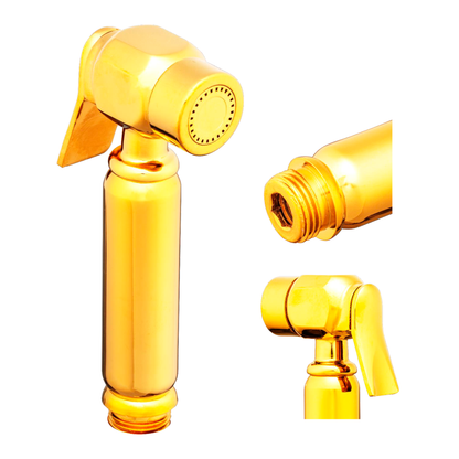 Ducha Bidet en Bronce Dorada Brillante Cilindrica