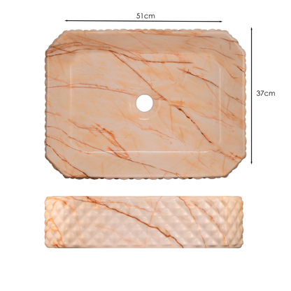 Lavamanos Sobreponer Rectangular Stella Beige
