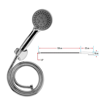 Ducha Teléfono Cromada con Manguera
