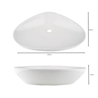 Lavamanos Blanco Sobreponer Blanco Tres Esquinas 59*39cm