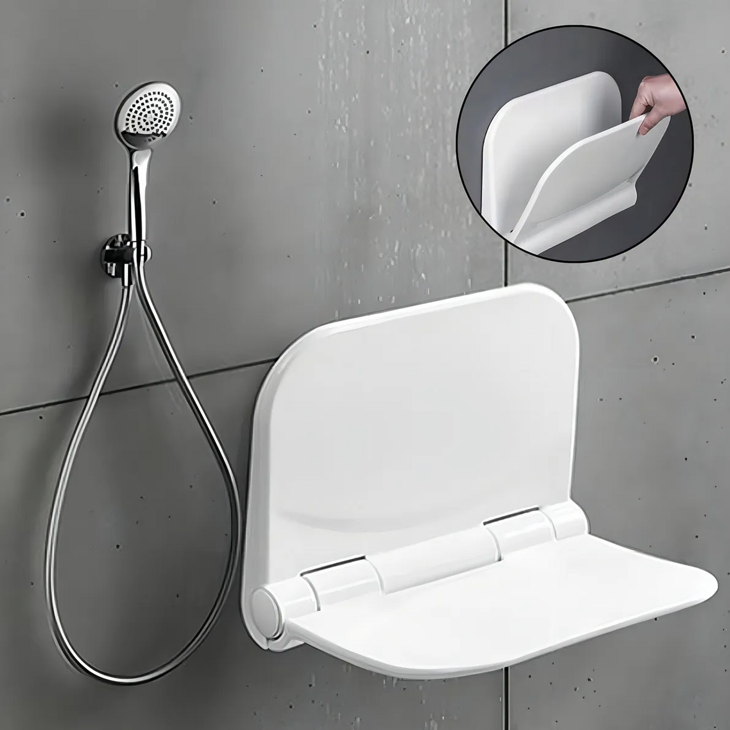 Silla Plegable Institucional Para Ducha Blanco